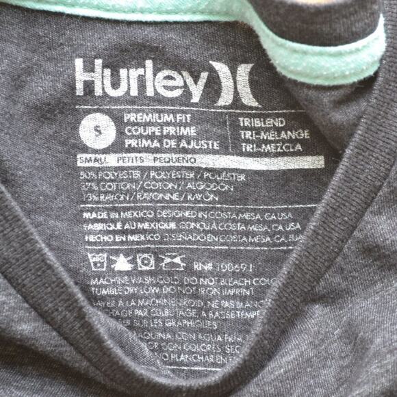 Hurley Short Sleeve Tee Size S Gray Blue - Picture 3 of 4
